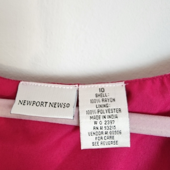 Newport News Pink V Neck Sleeveless Fully Lined Women's Maxi Dress  Size 10 - Picture 5 of 7